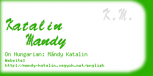 katalin mandy business card