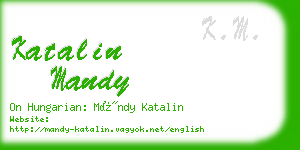 katalin mandy business card